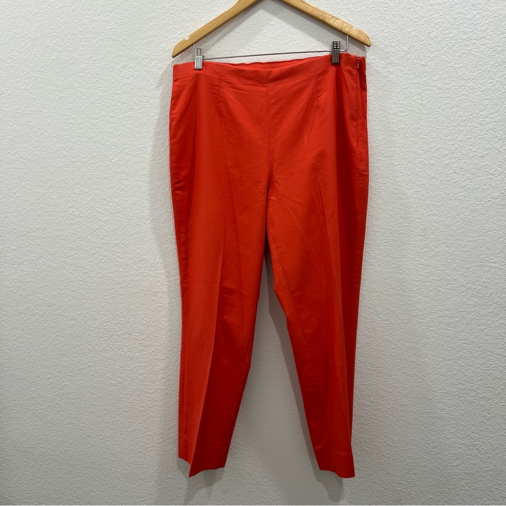 ZOZO cropped orange pants‎ Size 12 Side Zipper slit hem